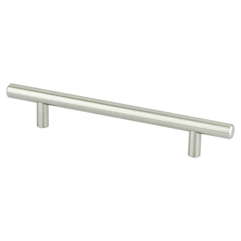 7.38' Transitional Modern Bar Pull in Brushed Nickel from Tempo Collection
