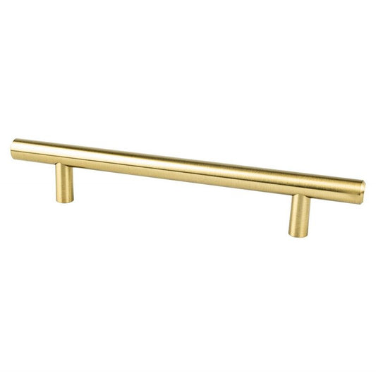 7.38" Transitional Modern Bar Pull in Modern Brushed Gold from Tempo Collection