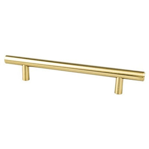 7.38' Transitional Modern Bar Pull in Modern Brushed Gold from Tempo Collection