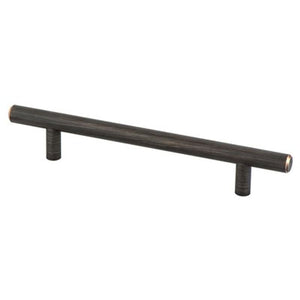 7.38' Transitional Modern Bar Pull in Verona Bronze from Tempo Collection