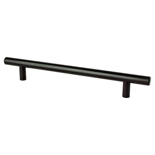 8.69" Transitional Modern Bar Pull in Black from Tempo Collection