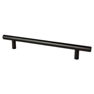 8.69' Transitional Modern Bar Pull in Black from Tempo Collection