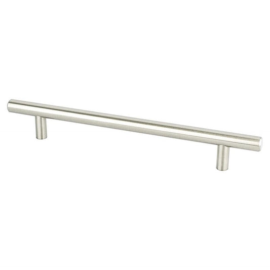 8.69" Transitional Modern Bar Pull in Brushed Nickel from Tempo Collection