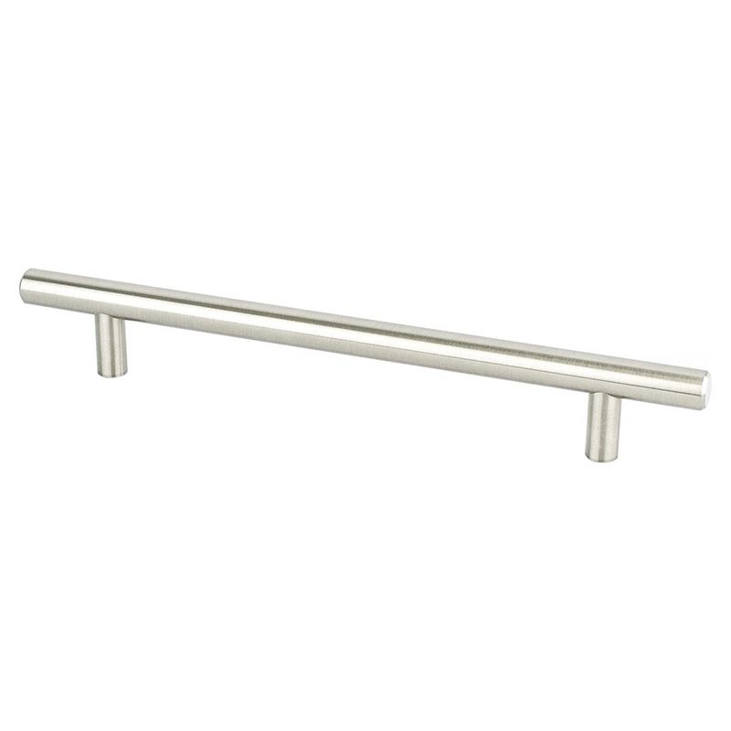 8.69' Transitional Modern Bar Pull in Brushed Nickel from Tempo Collection