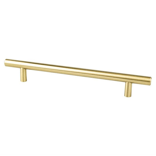 8.69" Transitional Modern Bar Pull in Modern Brushed Gold from Tempo Collection