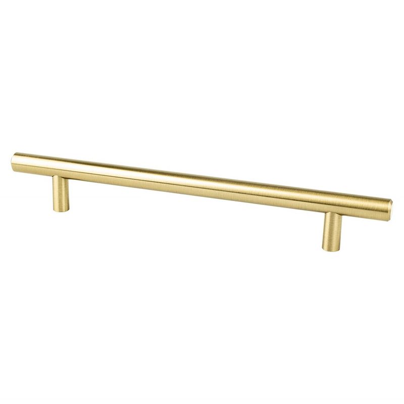 8.69' Transitional Modern Bar Pull in Modern Brushed Gold from Tempo Collection