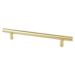 8.69' Transitional Modern Bar Pull in Modern Brushed Gold from Tempo Collection