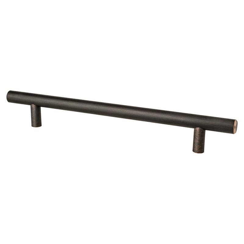 8.69' Transitional Modern Bar Pull in Verona Bronze from Tempo Collection