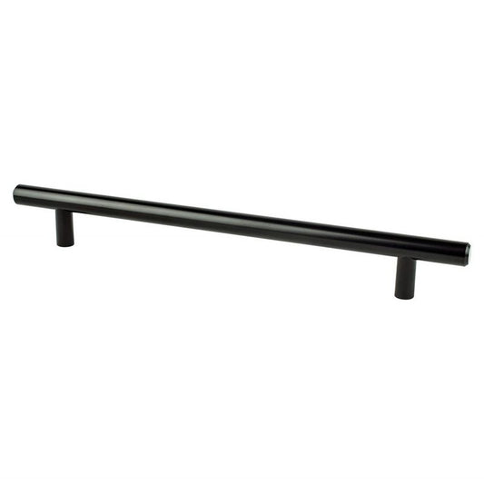 9.94" Transitional Modern Bar Pull in Black from Tempo Collection