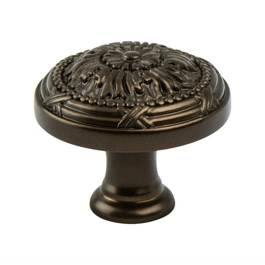 1.26" Wide Artisan Round Knob in Oil Rubbed Bronze from Toccata Collection