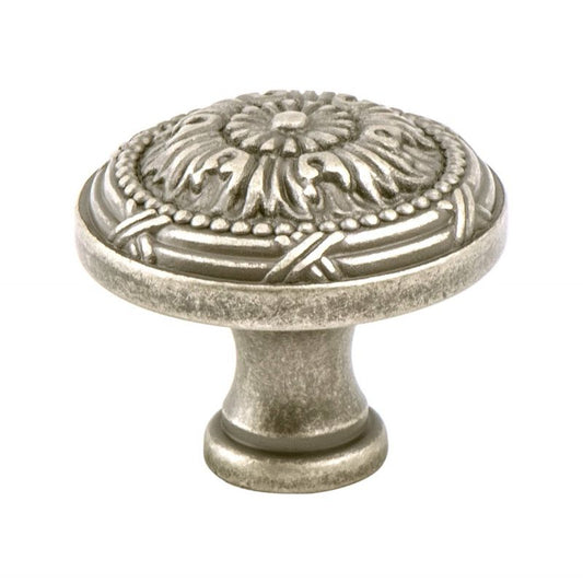 1.26" Wide Artisan Round Knob in Weathered Nickel from Toccata Collection