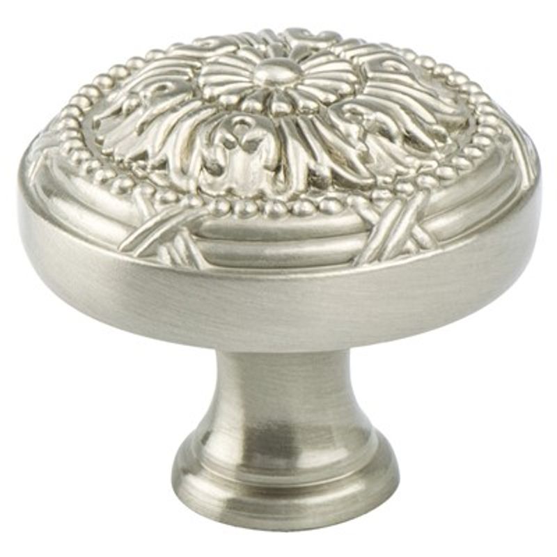 1.5' Wide Artisan Round Knob in Brushed Nickel from Toccata Collection
