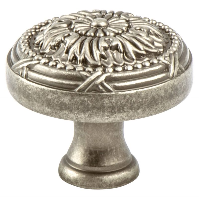 1.5' Wide Artisan Round Knob in Weathered Nickel from Toccata Collection
