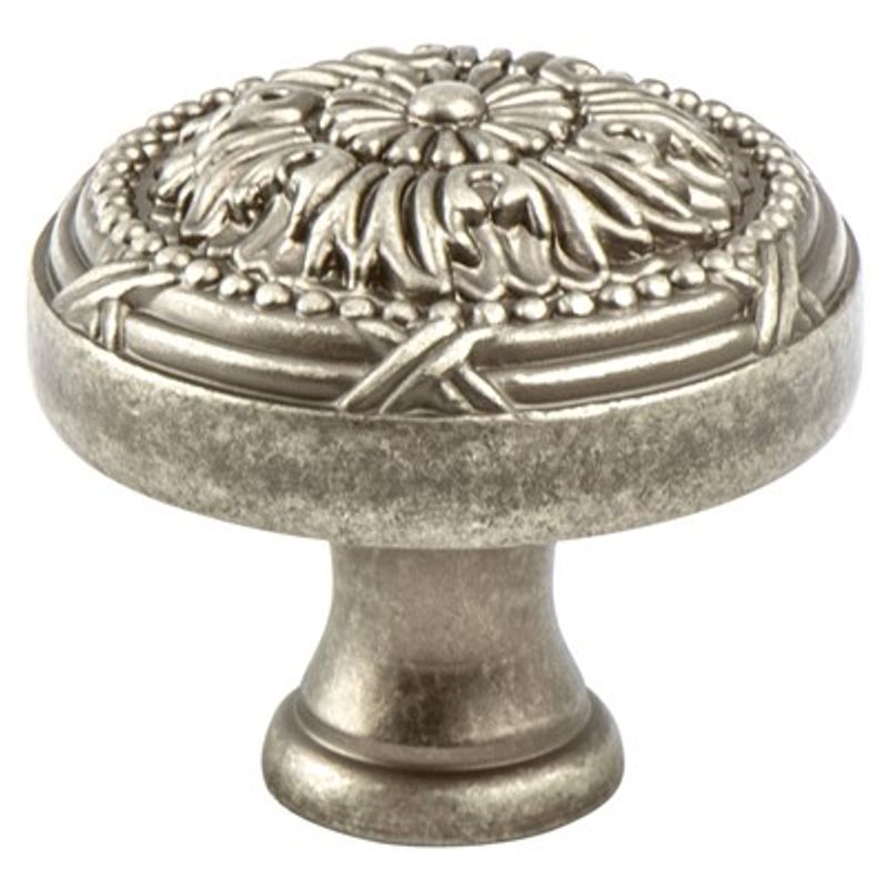 1.5' Wide Artisan Round Knob in Weathered Nickel from Toccata Collection