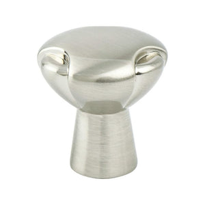 Wide Traditional Round Knob in Brushed Nickel from Vested Interest Collection