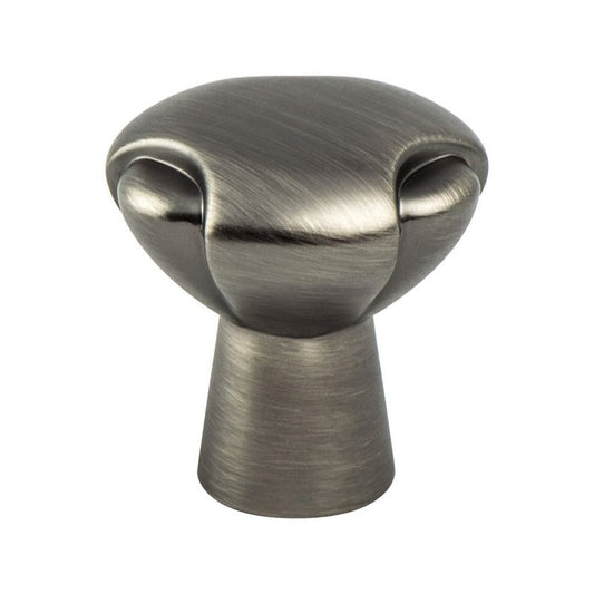 1.25" Wide Traditional Round Knob in Vintage Nickel from Vested Interest Collection