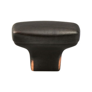 0.69' Wide Traditional Oblong Knob in Verona Bronze from Vibrato Collection