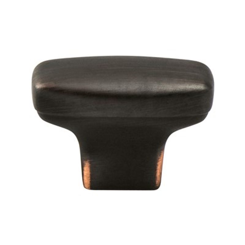 0.69' Wide Traditional Oblong Knob in Verona Bronze from Vibrato Collection
