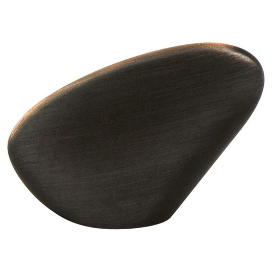 0.5" Wide Traditional Oblong Knob in Verona Bronze from Vibrato Collection