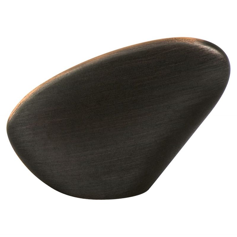0.5' Wide Traditional Oblong Knob in Verona Bronze from Vibrato Collection