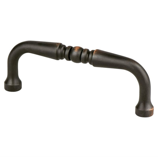 3.38" Traditional Spindle Bar Pull in Verona Bronze from Vibrato Collection