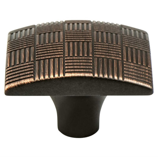 1.38" Wide Transitional Modern Square Knob in Verona Bronze from Virtuoso Collection