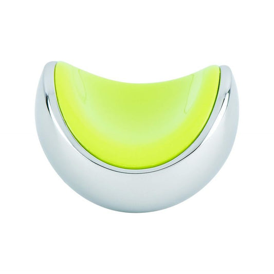 1.5" Wide Contemporary Scoop Knob in Polished Chrome Lime from Zest Collection
