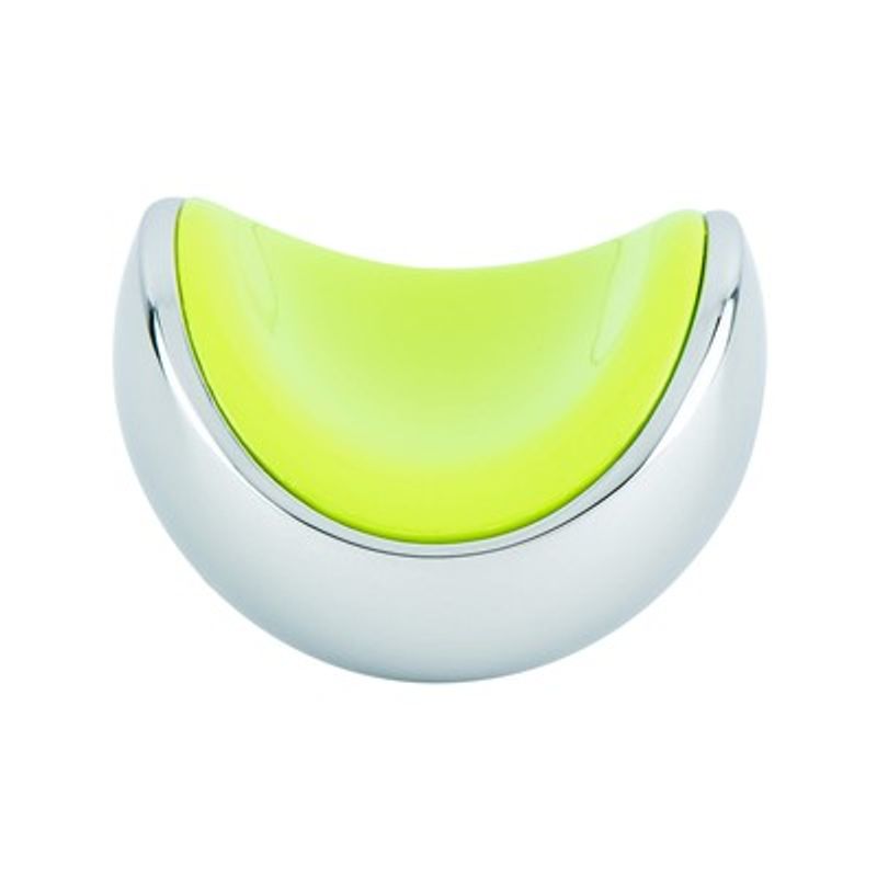 1.5' Wide Contemporary Scoop Knob in Polished Chrome Lime from Zest Collection