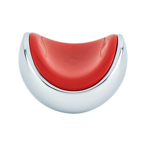 1.5' Wide Contemporary Scoop Knob in Polished Chrome Red from Zest Collection