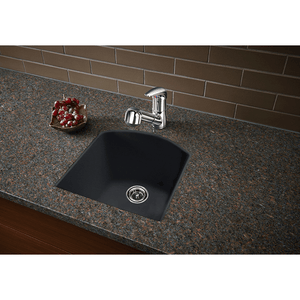 Diamond 15' Granite Single-Basin Dual-Mount Kitchen Sink in Concrete Grey (15' x 15' x 8')