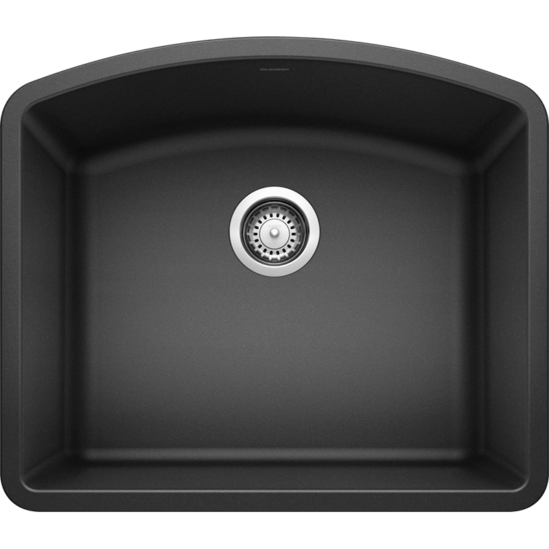 Diamond 24' Granite Single-Basin Undermount Kitchen Sink in Anthracite (24' x 20.81' x 10')