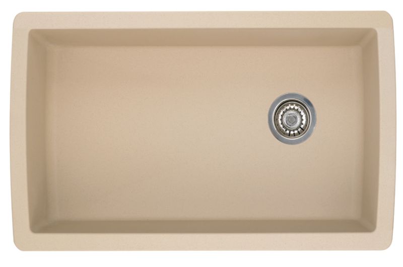 Diamond 32.5' Granite Single-Basin Undermount Kitchen Sink in Biscotti (32.5' x 18.5' x 9.5')