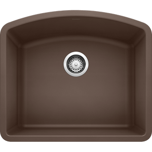 Diamond 24' Granite Single-Basin Undermount Kitchen Sink in Cafe Brown (24' x 20.81' x 10')