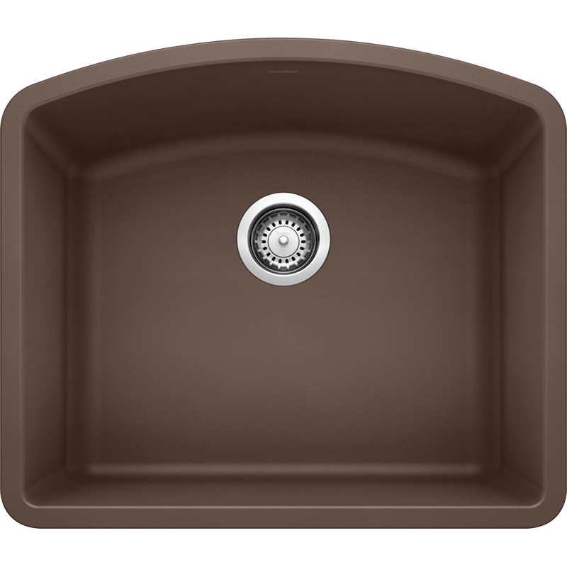 Diamond 24' Granite Single-Basin Undermount Kitchen Sink in Cafe Brown (24' x 20.81' x 10')