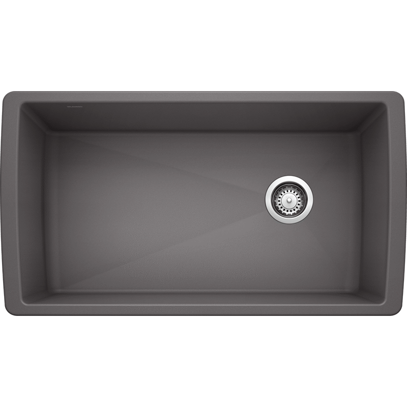 Diamond 32.5' Granite Single-Basin Undermount Kitchen Sink in Cinder (32.5' x 18.5' x 9.5')