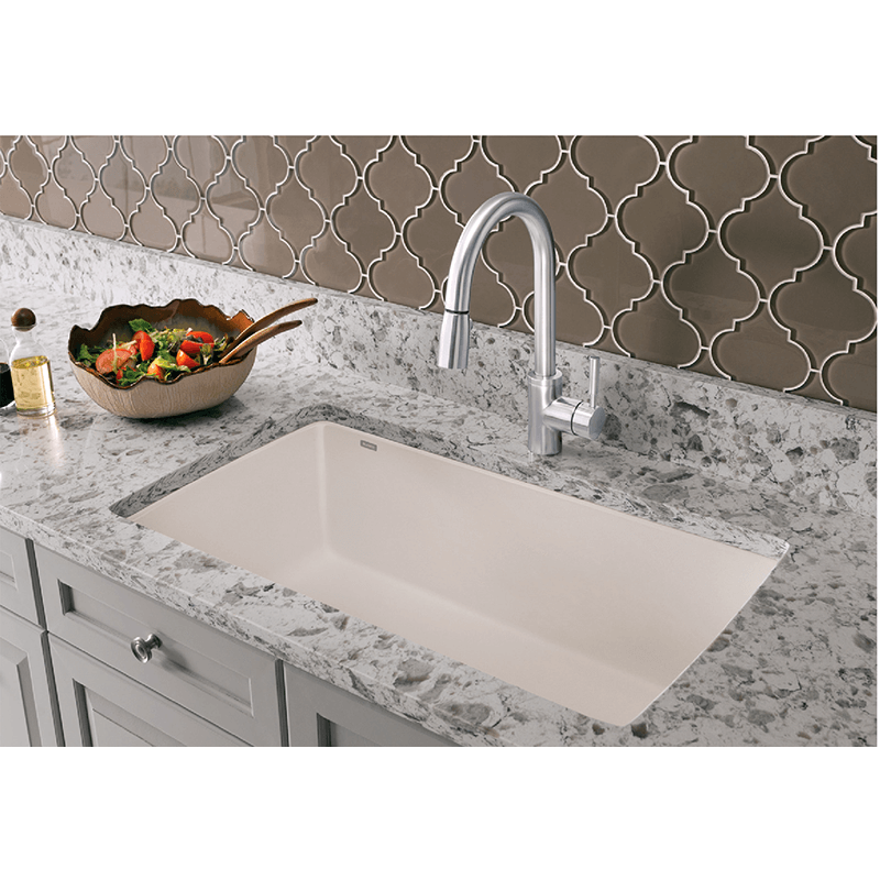 Diamond 32.5' Granite Single-Basin Undermount Kitchen Sink in Cinder (32.5' x 18.5' x 9.5')