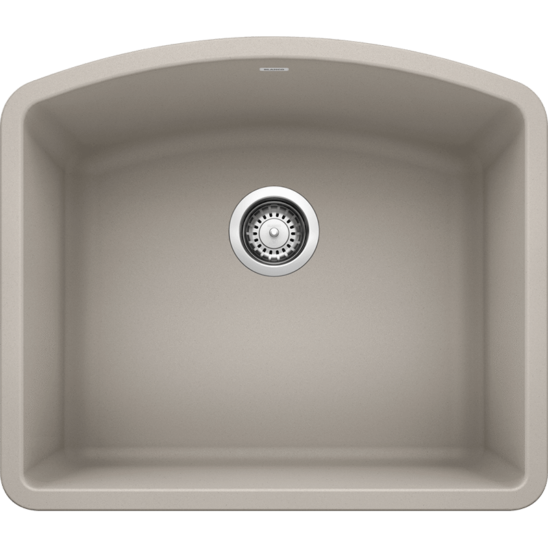 Diamond 24' Granite Single-Basin Undermount Kitchen Sink in Concrete Grey (24' x 20.81' x 10')
