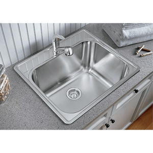 Essential Single-Basin Drop-In Laundry Sink in Stainless Steel