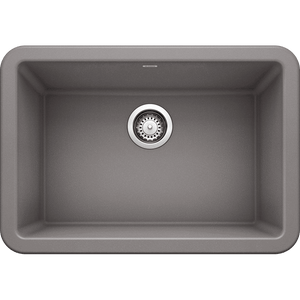 Ikon 27' Granite Single-Basin Farmhouse Apron Kitchen Sink in Metallic Grey (27' x 19' x 9.25')