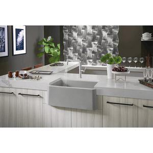 Ikon 27' Granite Single-Basin Farmhouse Apron Kitchen Sink in White (27' x 19' x 9.25')