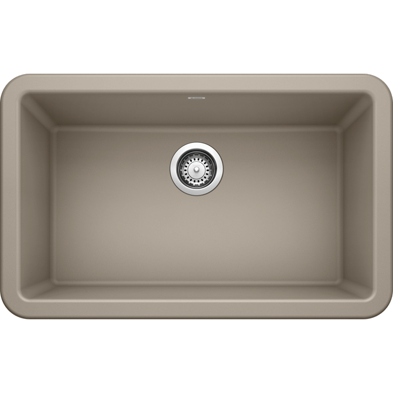 Ikon 29.31' Silgranit Single-Basin Farmhouse Apron Kitchen Sink in Truffle (29.31' x 18.25' x 9.25')