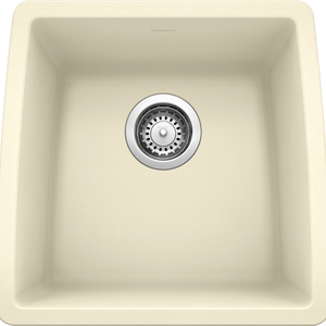 Performa 17.5' Granite Single-Basin Undermount Kitchen Sink in Biscuit (17.5' x 17' x 9')