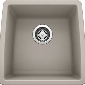 Performa 17.5' Granite Single-Basin Undermount Kitchen Sink in Concrete Grey (17.5' x 17' x 9')