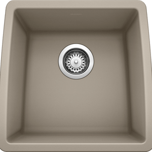 Performa 17.5' Granite Single-Basin Undermount Kitchen Sink in Truffle (17.5' x 17' x 9')