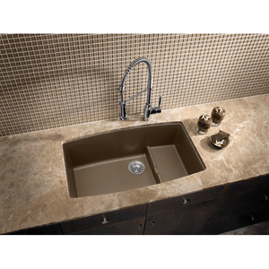 Performa 32' Granite Double-Basin Undermount Kitchen Sink in Truffle (32' x 19.5' x 10')
