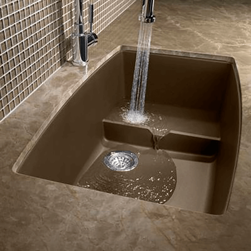 Performa 32' Granite Double-Basin Undermount Kitchen Sink in White (32' x 19.5' x 10')