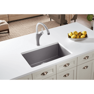 Precis 26.5' Granite Single-Basin Undermount Kitchen Sink in Anthracite (26.5' x 17.75' x 8.75')