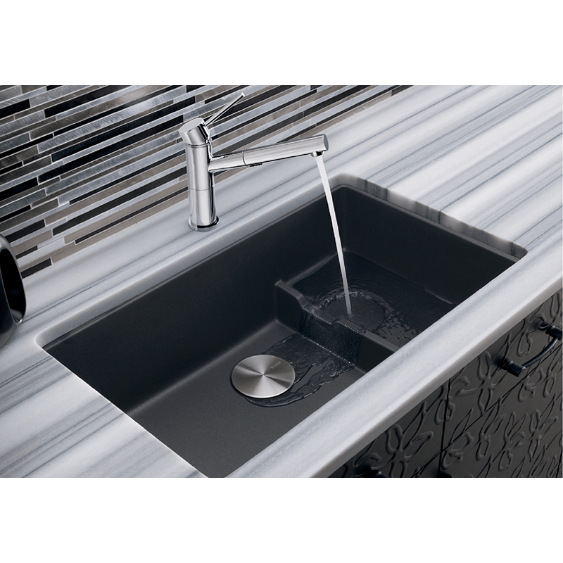 Precis 27.5' Granite Double-Basin Undermount Kitchen Sink in Anthracite (27.5' x 18.13' x 7.88')