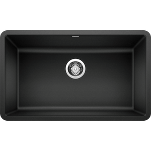 Precis 30' Granite Single-Basin Undermount Kitchen Sink in Anthracite (30' x 18' x 9.5')