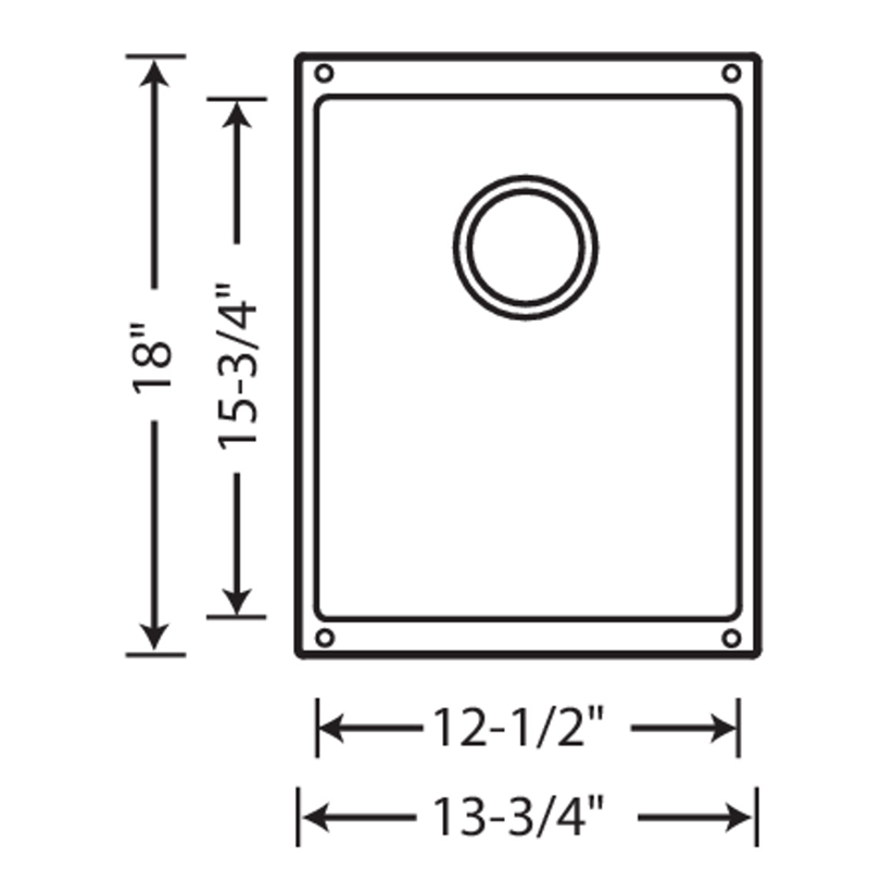 Precis 13.75' Granite Single-Basin Undermount Kitchen Sink in Biscuit (13.75' x 18' x 7.5')